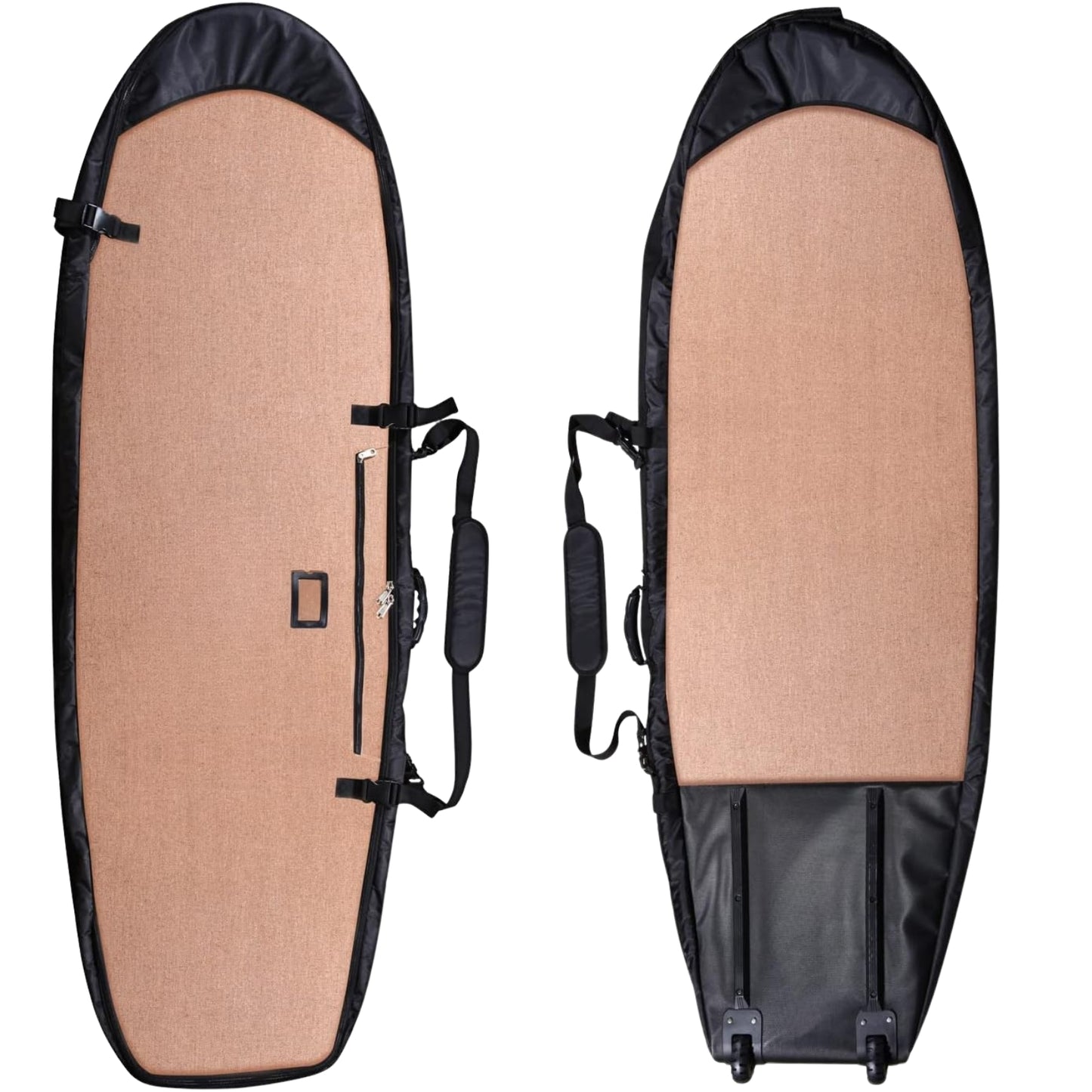 Hemp Surfboard Travel Bag – Eco-Friendly Surfboard Case with Padding, Wheels & Storage Pockets
