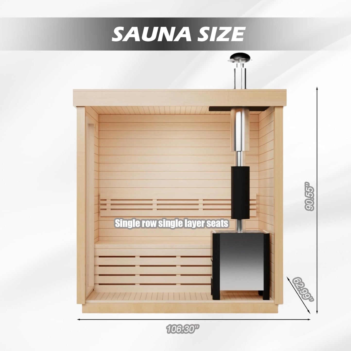 Customize 4-8 Person Outdoor Sauna | DIY Canadian Cedar Steam Cube Kit with 220V Harvia Stove