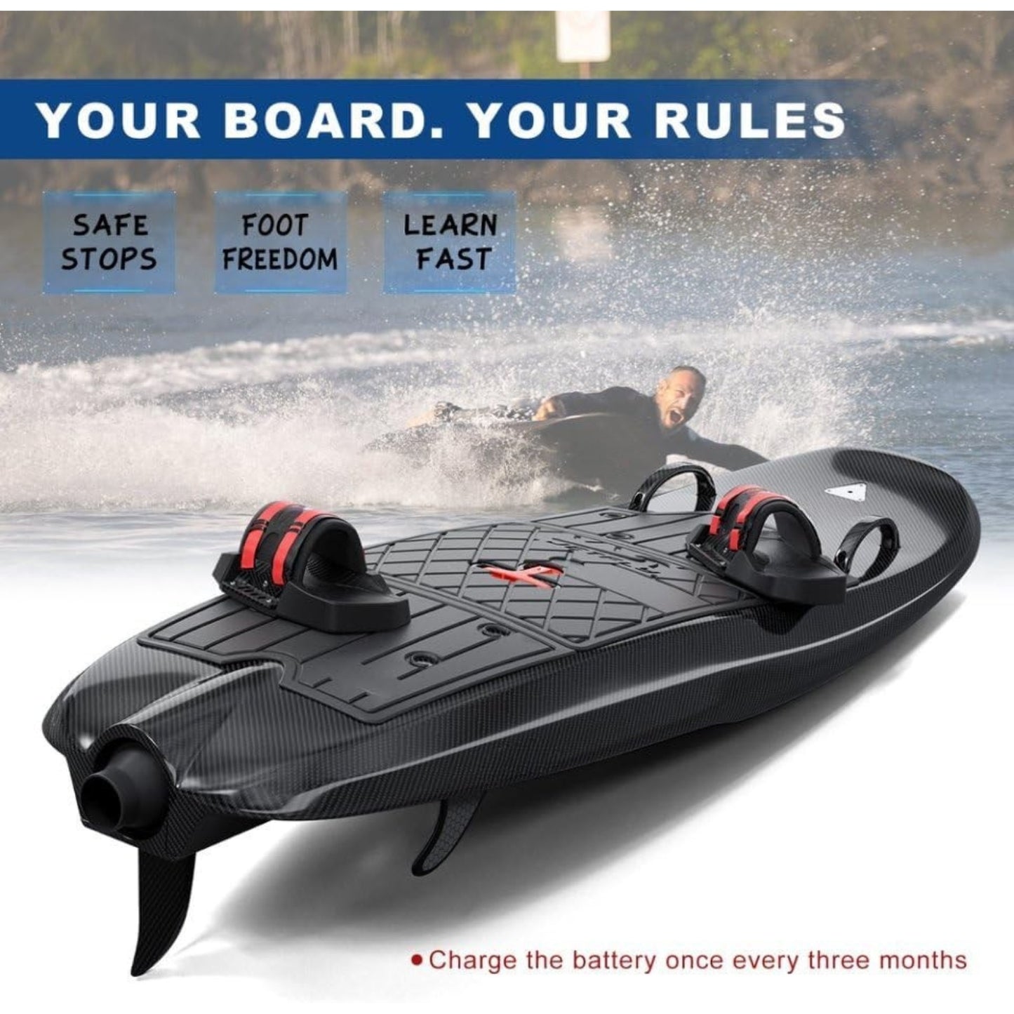 Professional Electric Surfboard 42mph, 20KW Jet Power, Carbon Fiber Build, 330lbs Capacity