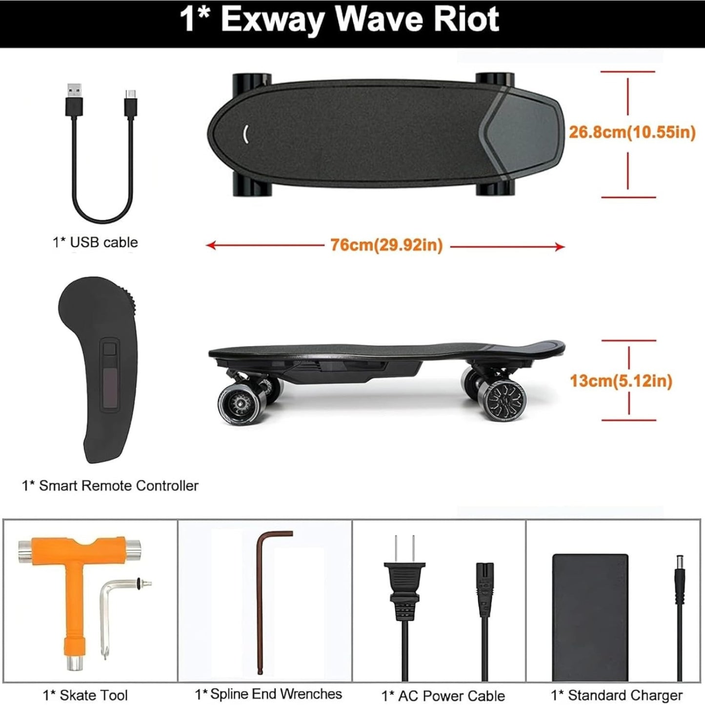 wave-belt-99wh-electric-skateboard-with-remote-23-mph-top-speed-440-lbs-load-waterproof-w1r