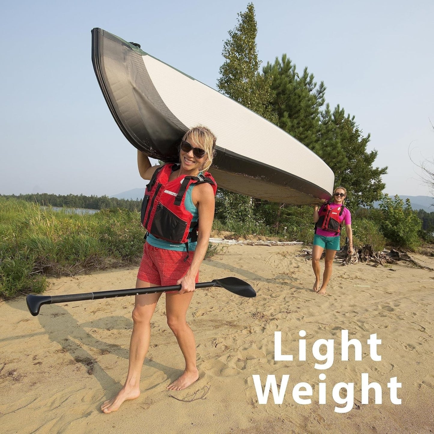 TC16 Inflatable 16’ High Pressure Drop Stitch Travel Canoe – Lightweight, Portable & Durable Canoe for 3 Persons