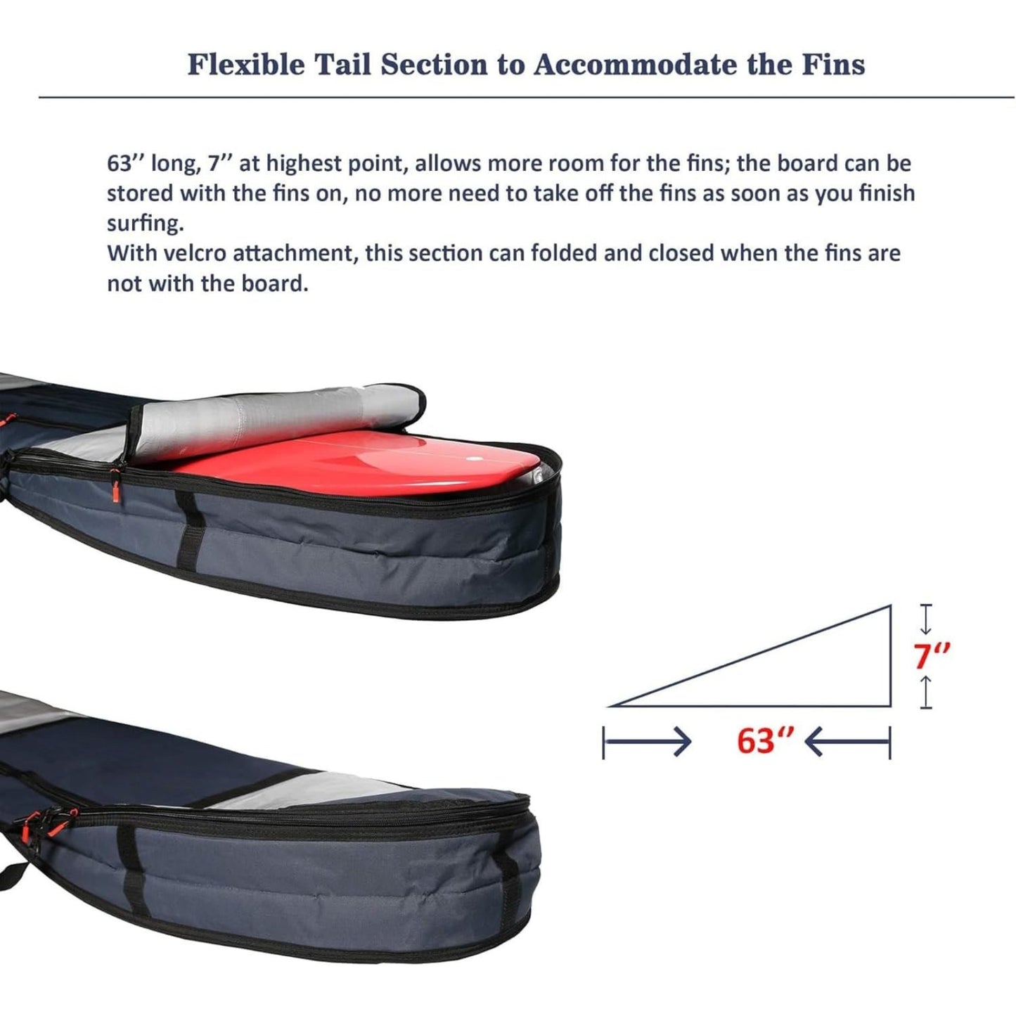 Premium Surfboard Travel Bag – Water-Resistant, Padded Protection, Adjustable Strap & Gear Storage