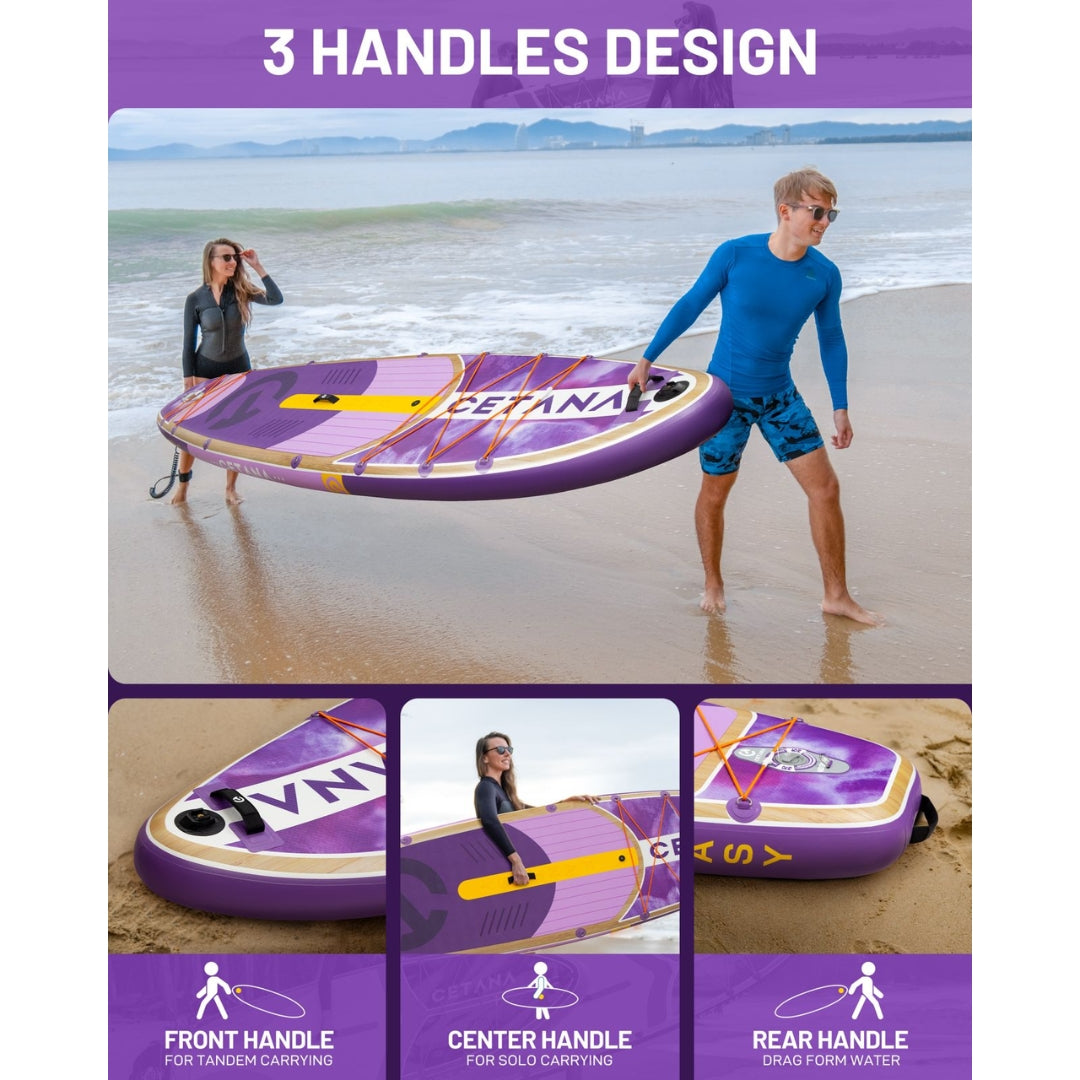 CETANA Fantasy Purple Inflatable Paddle Board 11'6'' SUP All-Round 450LBS Capacity Durable