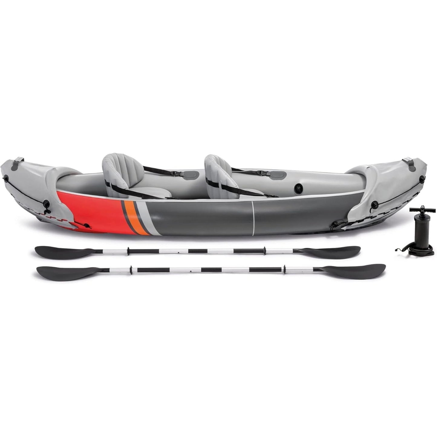2-Person Inflatable Kayak Set K2 with 86in Oars & Pump – Durable Vinyl, 400 lbs Capacity