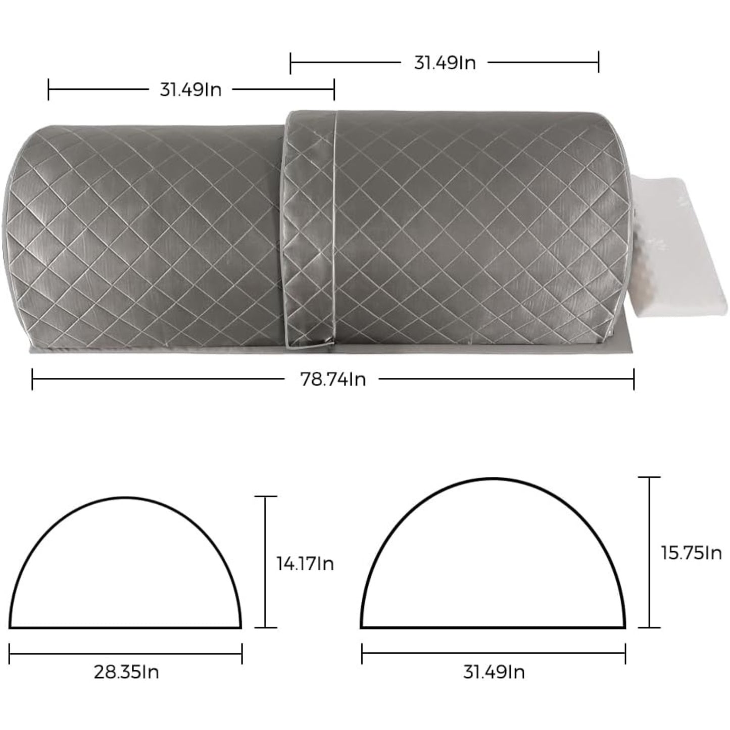 Personal Infrared Sauna Dome with 360° Coverage, Portable Full Body Carbon Fiber Home Spa