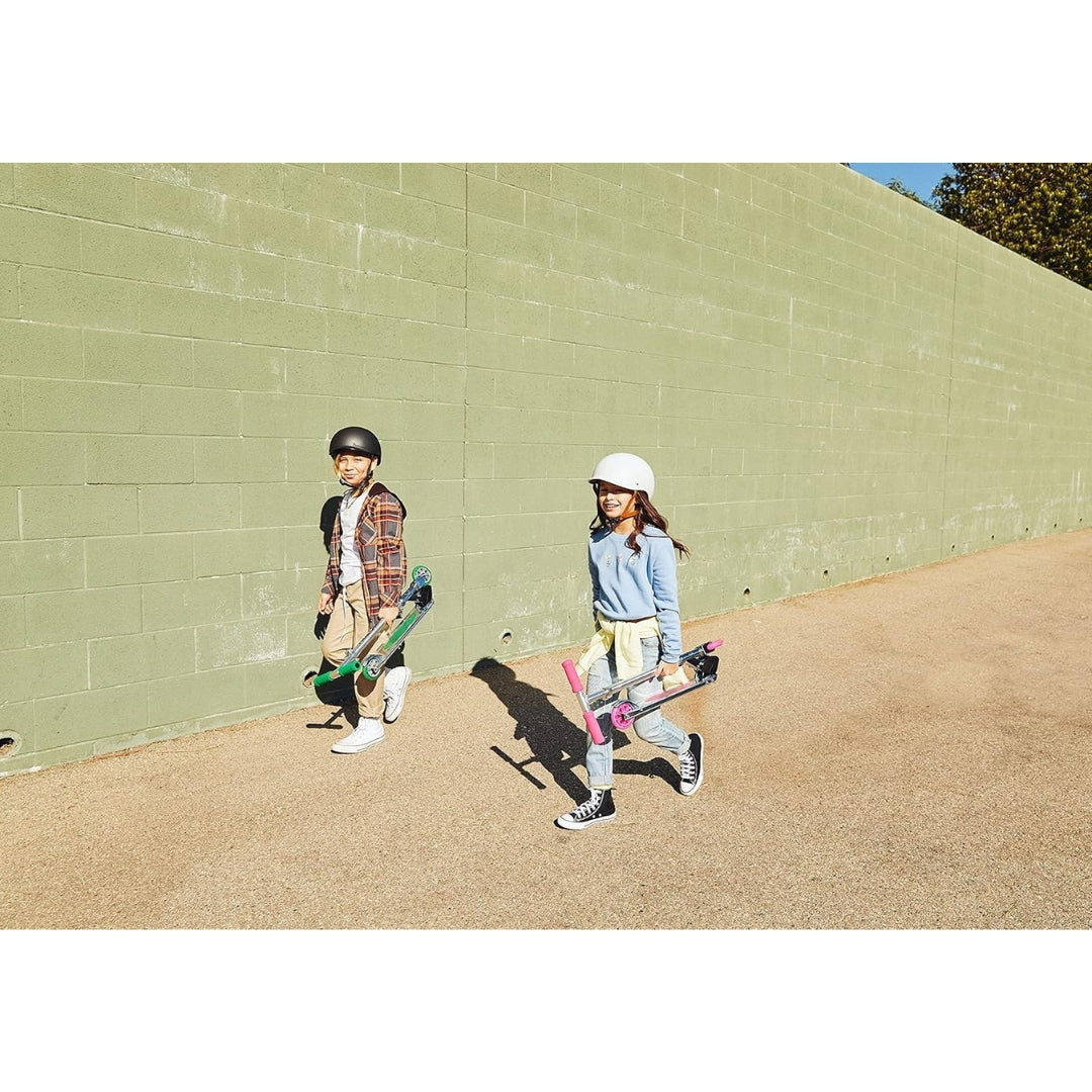 Kick Scooter for Kids – Lightweight, Foldable, Aluminum Frame with Adjustable Handlebars, Pink