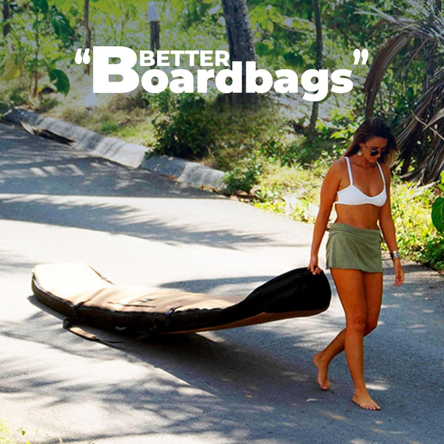 Hemp Surfboard Travel Bag – Eco-Friendly Surfboard Case with Padding, Wheels & Storage Pockets