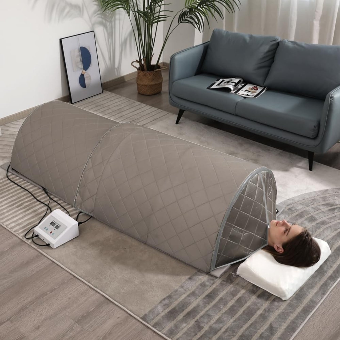 Personal Infrared Sauna Dome with 360° Coverage, Portable Full Body Carbon Fiber Home Spa