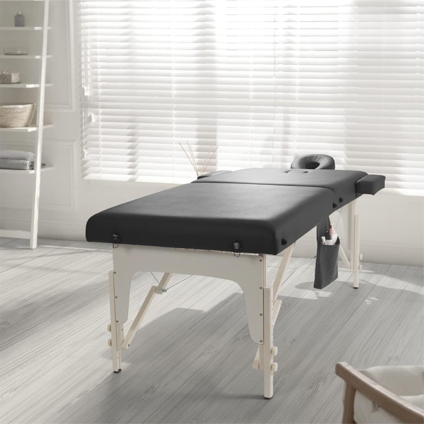 Premium 84" Portable Massage Table – Memory Foam, Adjustable Spa Bed with Cradle & Carry Case