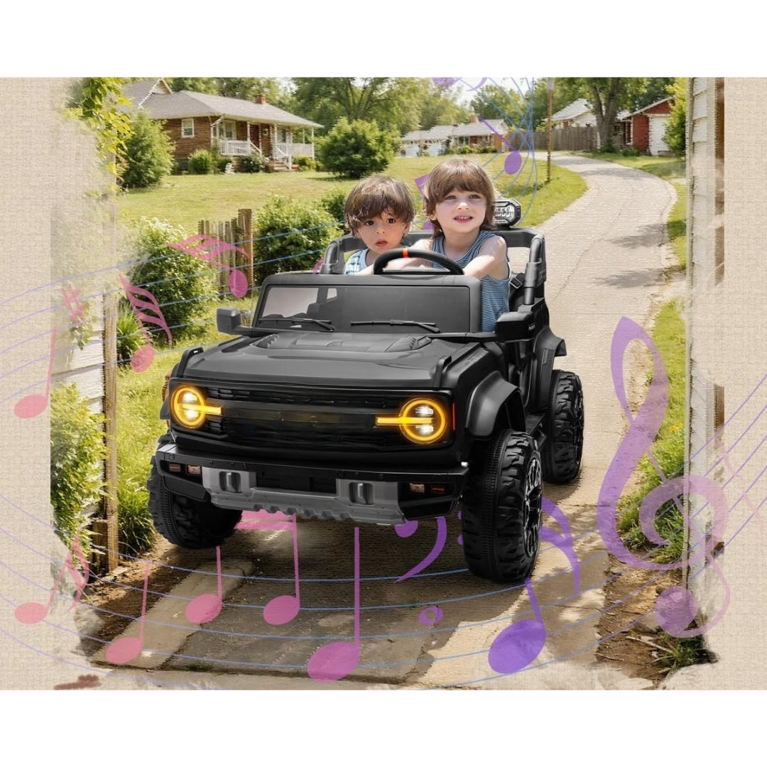 24V Licensed Ford Bronco Raptor Ride On Car, 2-Seater Electric Kids Car w/ Remote & Safety Features