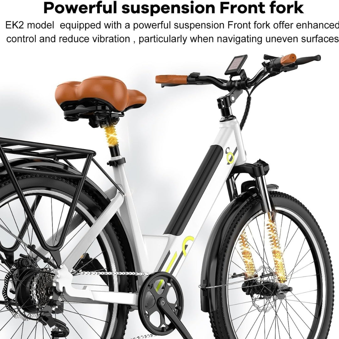 1000W Peak Electric Bike for Adults, 26" Ebike 80 Miles Range, 7-Speed, Removable Battery, All-Terrain