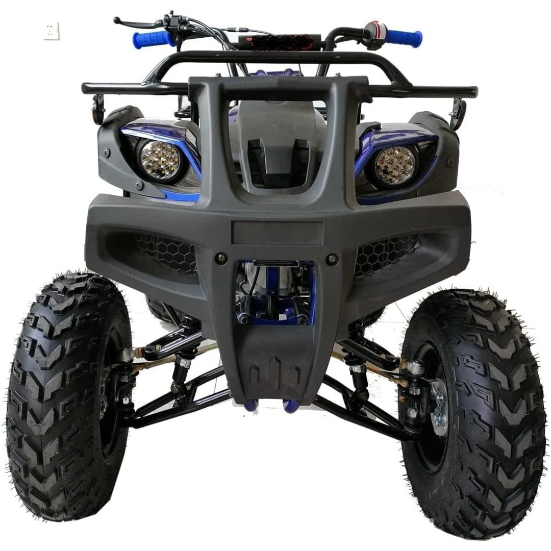 200cc Utility ATV Quad CT-200-1 with Automatic Transmission, Reverse, LED Lights & Big Wheels – Blue