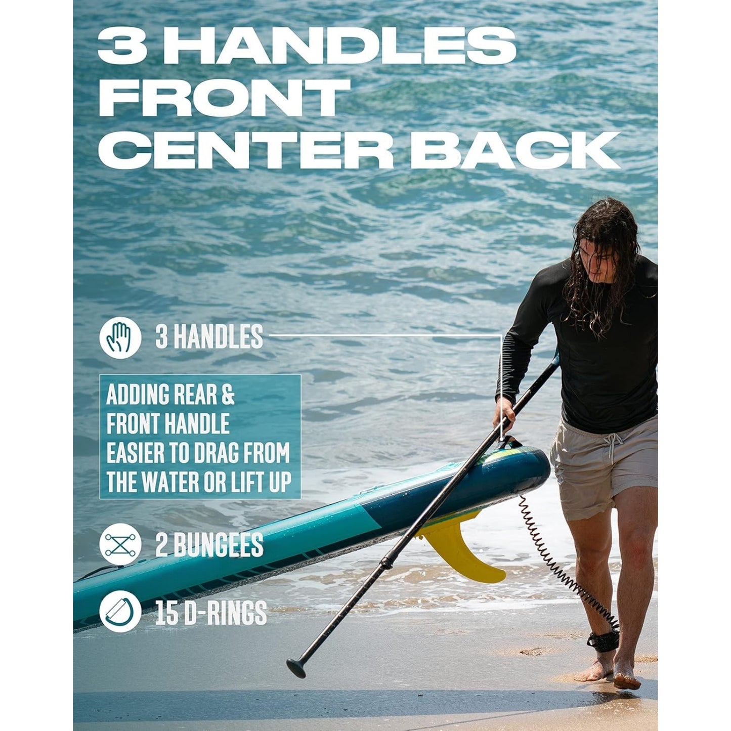 11'6" Super Wide Inflatable Paddle Board, 35" Ultra Stable SUP for 3 Riders/450lb with Accessories