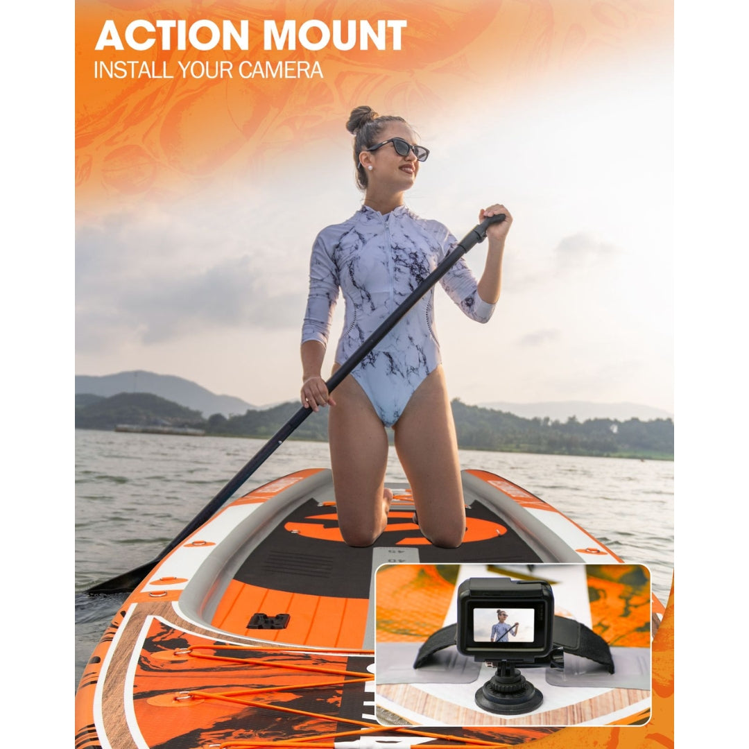 CETANA FloatMaster Orange 11’6” Inflatable SUP Board | 600lbs Capacity | All-Round Stand Up Paddleboard