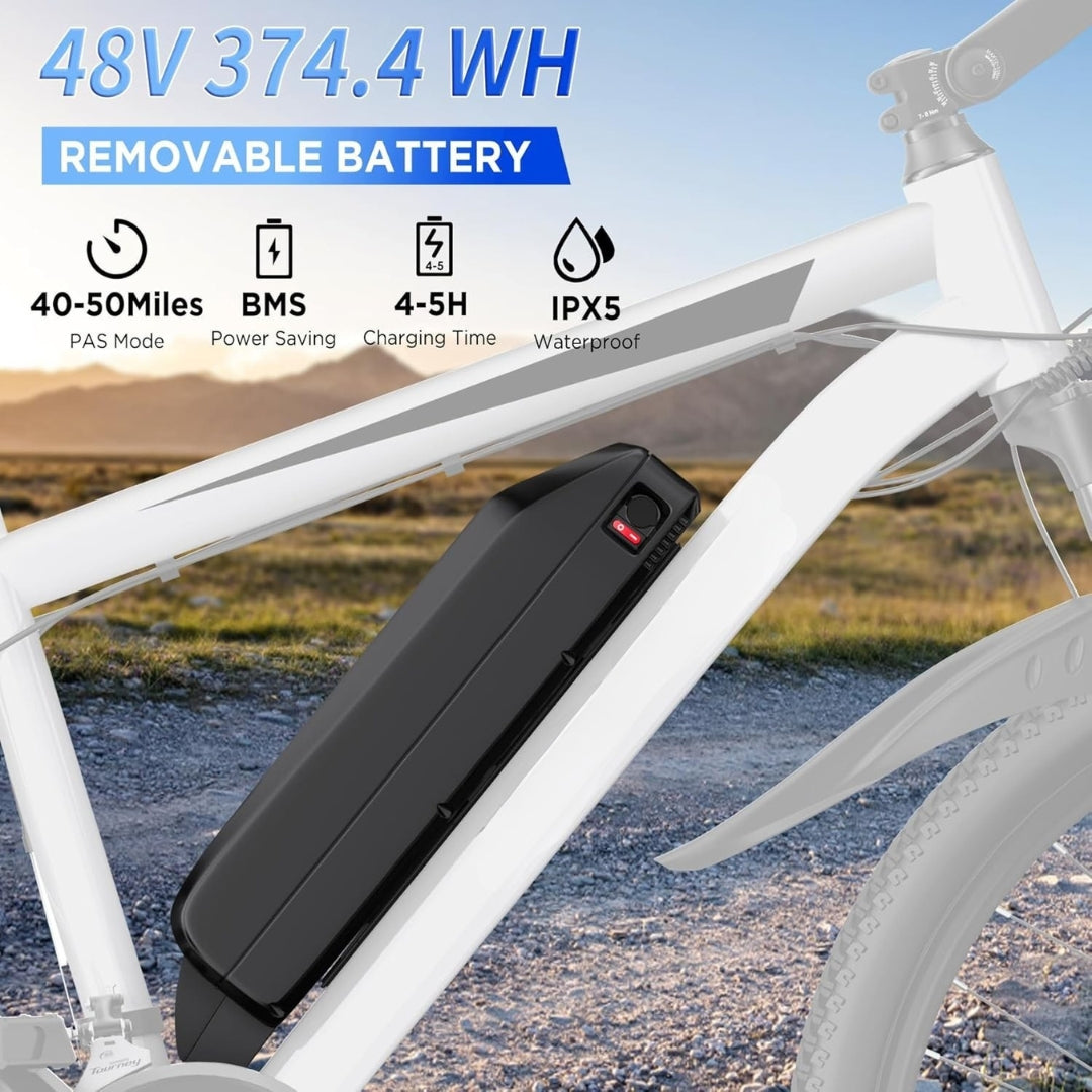 Electric Bike for Adults 26" 1000W Peak, 21-Speed Mountain Ebike 48V Battery 50 Miles Range UL 2849