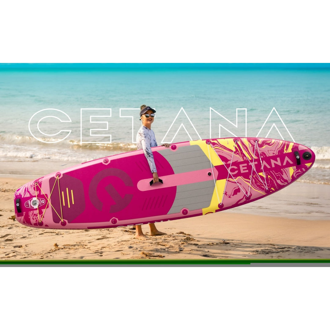CETANA PinkBliss Inflatable SUP 11'6" All-Round Paddle Board with Accessorie 450lbs Capacity