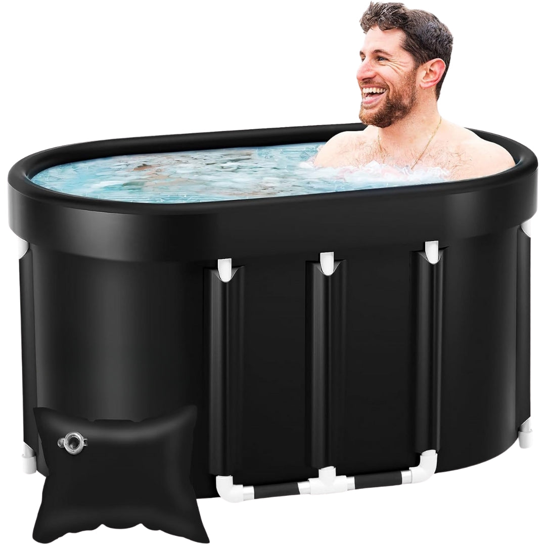 Ice Bath Tub 129 Gal – Portable Cold Plunge Tub, Foldable, Multi-Layered, with Storage Bag for Indoor & Outdoor Use