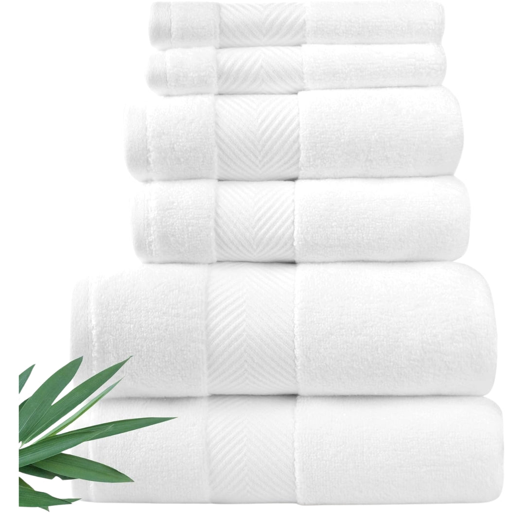 Ultra Soft Bamboo Viscose Bath Towels | 6-Piece Luxury 700 GSM Set – Super Absorbent & Quick Drying