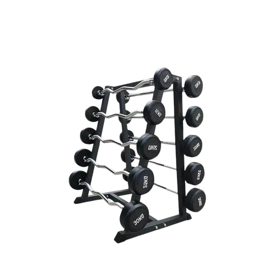 2023 Fixed Rubber Barbell Set Customizable Straight & Curl Weightlifting Bars Factory Price
