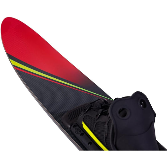 Combo Waterskis 68" Red – Intermediate Slalom Waterskis with Z-8 Bindings & Aggressive Rocker