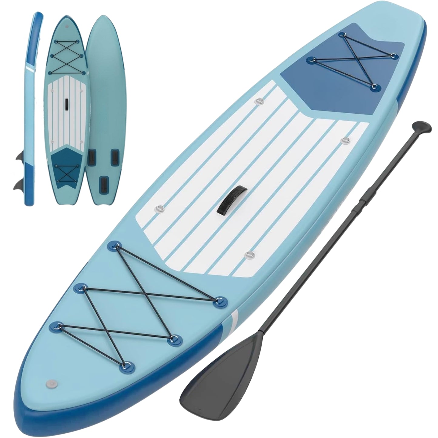 Inflatable Stand Up Paddle Board 10’6” | SUP with Premium Accessories, Non-Slip Deck & Carry Bag