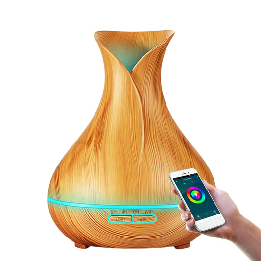 Tuya Smart WiFi Aroma Diffuser 400ML  Ultrasonic Humidifier with APP Control, LED Lights & 1-Year Warranty
