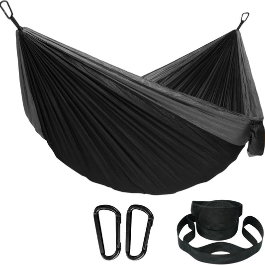 Camping Hammock 500lbs – Portable Ultralight Travel, Hiking, Backpacking, Outdoor Gear, Single/Double