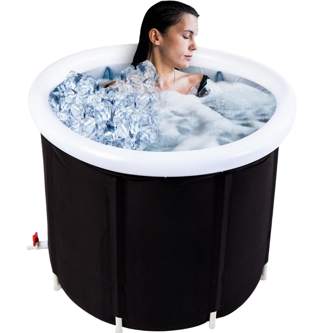 Cold Plunge Tub for Adults Large Foldable Ice Bath Tub, Portable Hot & Cold Therapy Bathtub, Leak-Proof, Insulated, Includes Carry Bag Ideal for Athletes & Home Use