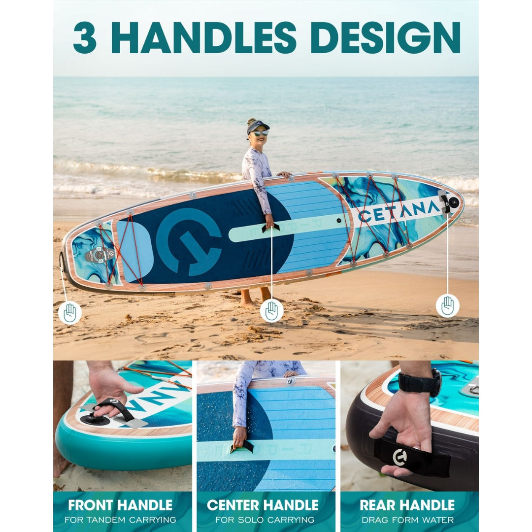 CETANA PIPPLE STD 11’6” Inflatable Stand Up Paddle Board SUP with Accessories – 450lbs Capacity