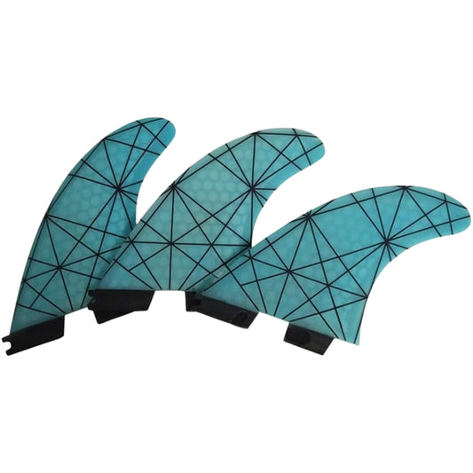 Fiberglass Reinforced Surfboard 3 Fins FCS2 G5/G7 | Honeycomb Thruster Fin Set for All Surfboards