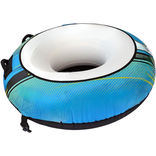 Blade Inflatable Towable Tube for 1 Rider – Skim-Fast Bottom, Nylon Cover & Quick Connect Tow Point