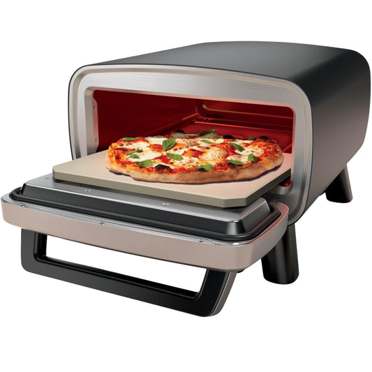 Outdoor Electric Pizza Oven 12" 700°F Max Temp 5 in 1 Bake, Broil, Warm & Proof 3-Min Pizza