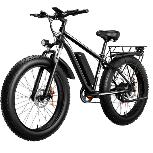 EB26 Electric Bike for Adults 1500W Peak Motor, 48V 15Ah Battery, 26" Fat Tire Mountain Ebike 28MPH