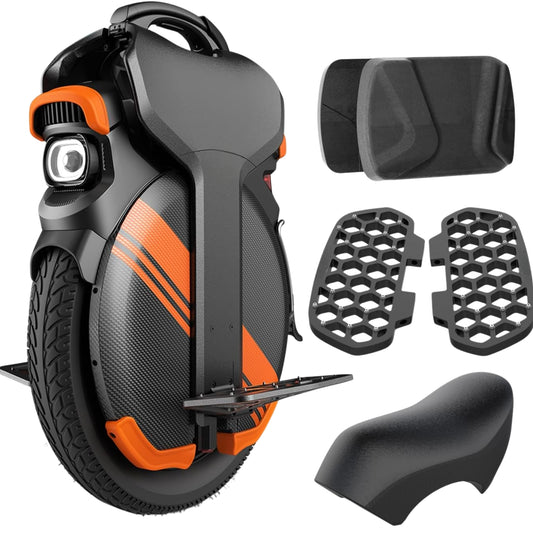 Electric Unicycle with Seat, Power Pads & Honeycomb Pedals | 2500W Motor, 37MPH Speed, 75-Mile Range