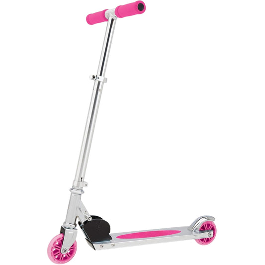 Kick Scooter for Kids – Lightweight, Foldable, Aluminum Frame with Adjustable Handlebars, Pink