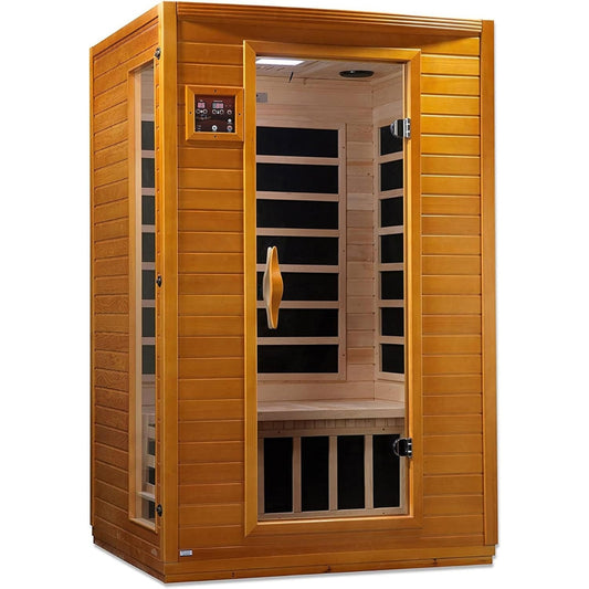 Saunas Andora 2-Person Low EMF FAR Infrared Sauna with Red Light Therapy & Bluetooth Speakers