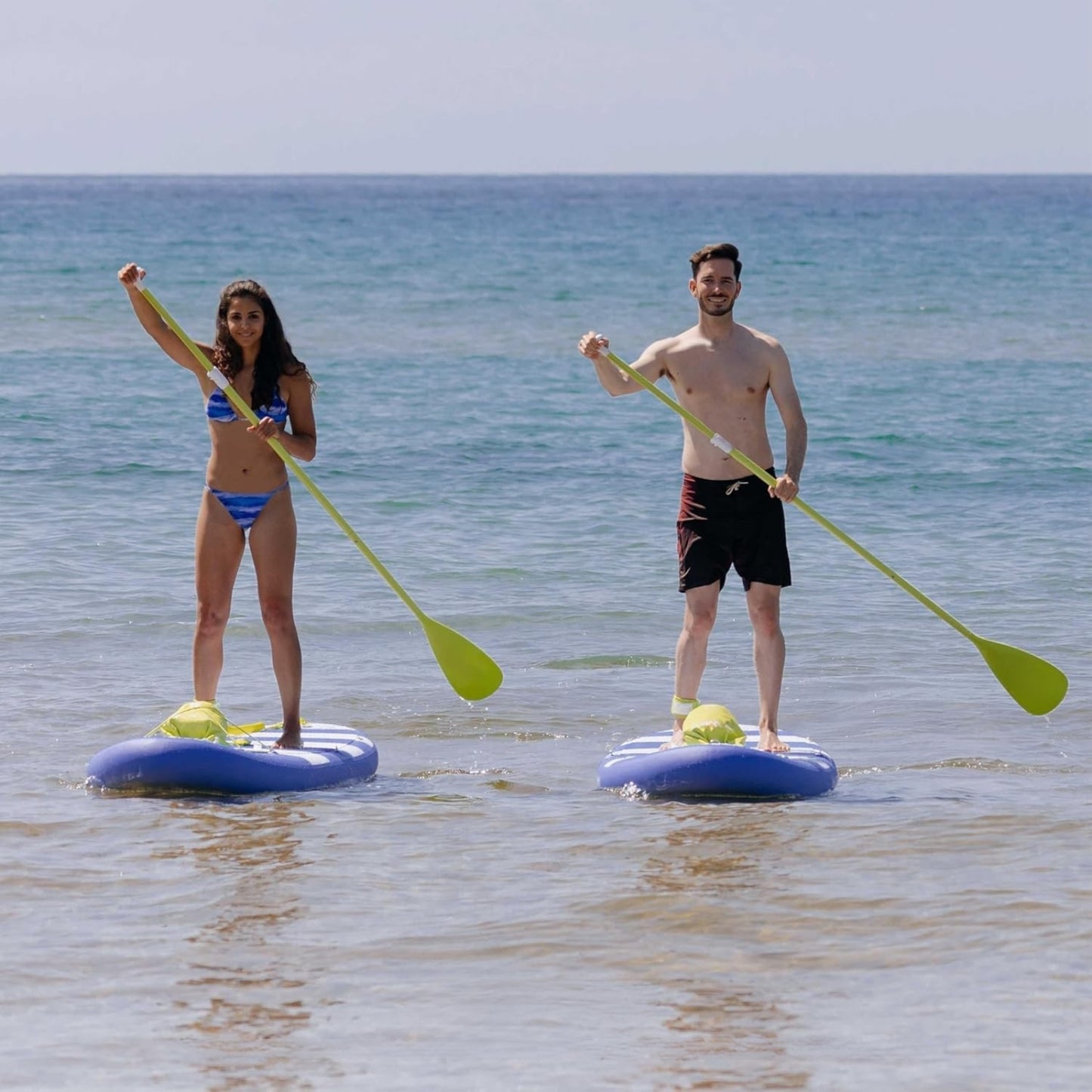 Inflatable Paddle Board for Adults 10’x33”x5.9” with Oar, Pump, Fins & Backpack – 286 lb Capacity