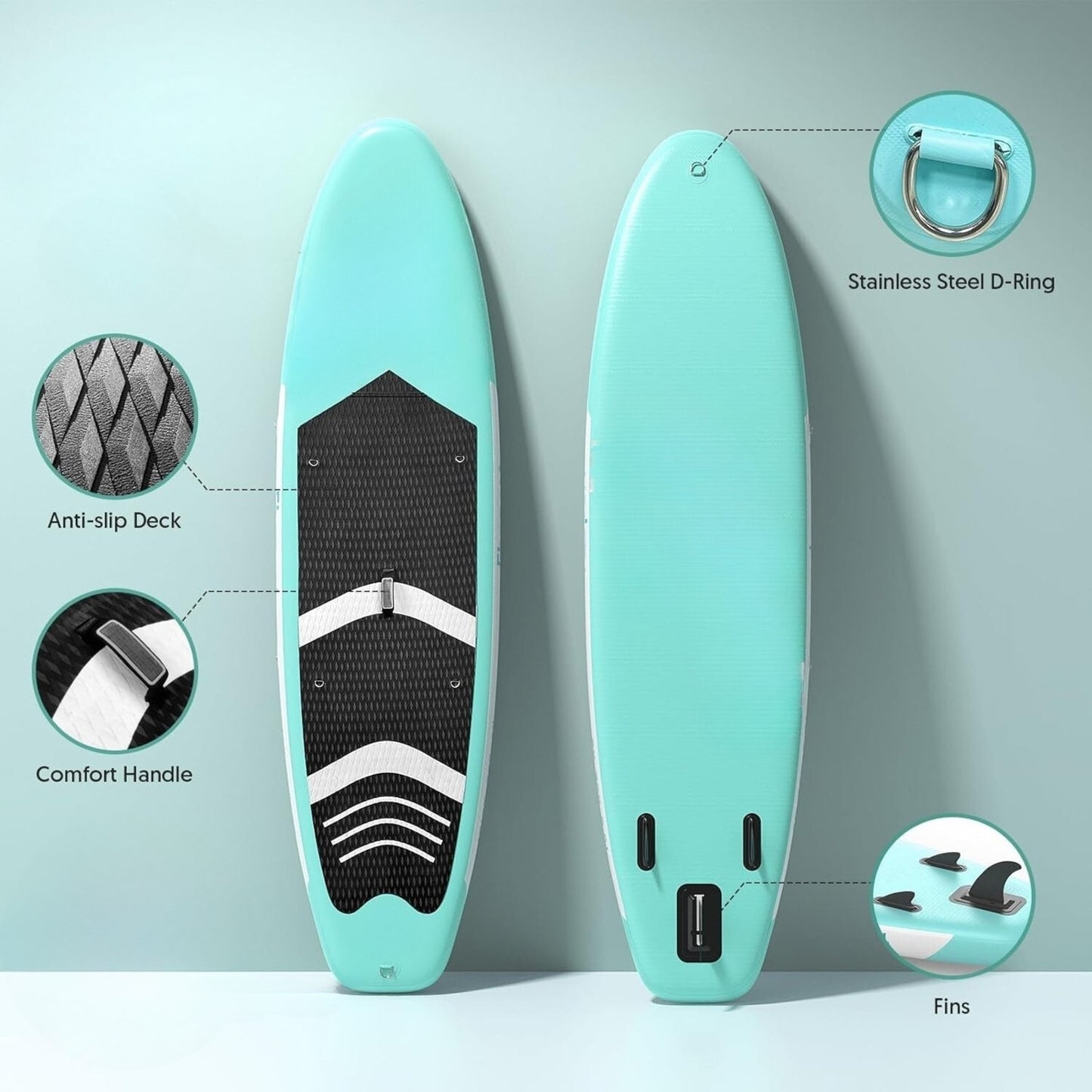 11' Premium Stand Up Paddle Board with SUP Accessories | Wide Yoga Board, Non-Slip Deck, Paddle & Pump