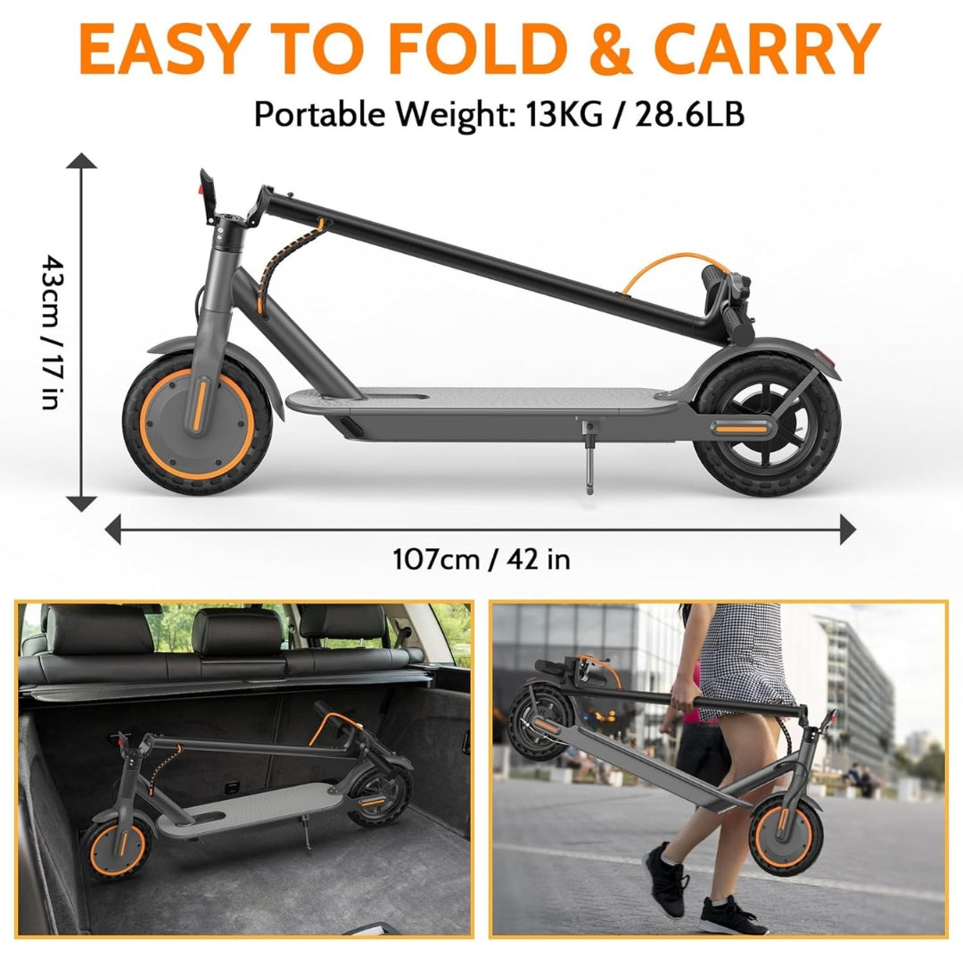 Electric Scooter for Adults – 350W/500W Motor, 21 MPH, 23 Miles Range, Foldable Commuter E-Scooter