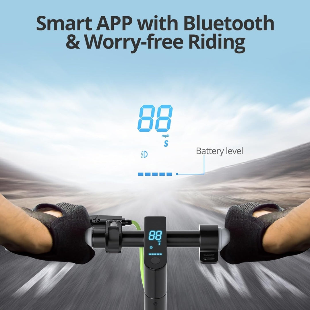 Electric Scooter for Adults, 350W/500W Motor, 19-22 MPH, 21-24 Miles Range, Solid Tires & App Control