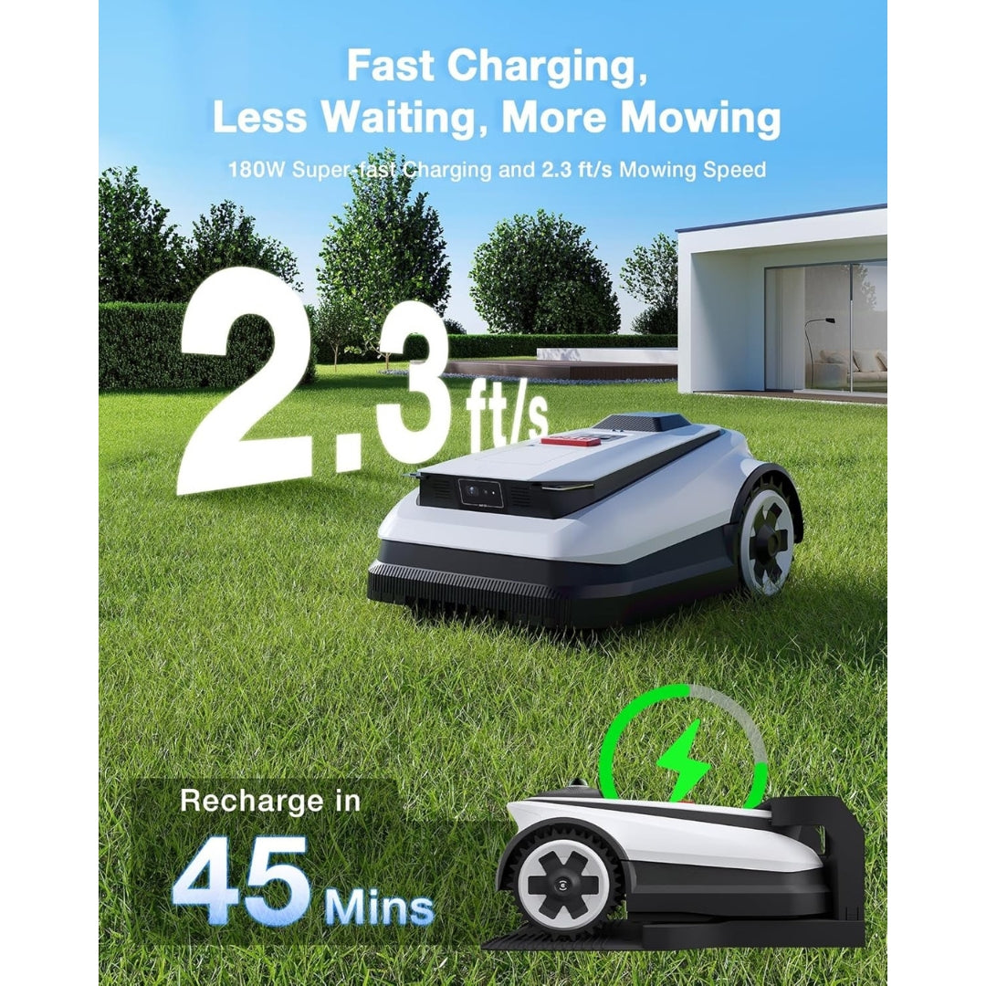 A2500 RTK Robot Lawn Mower with LiDAR RTK+Vision, Dual Blades, Edge Precision & 50% Slope Capability