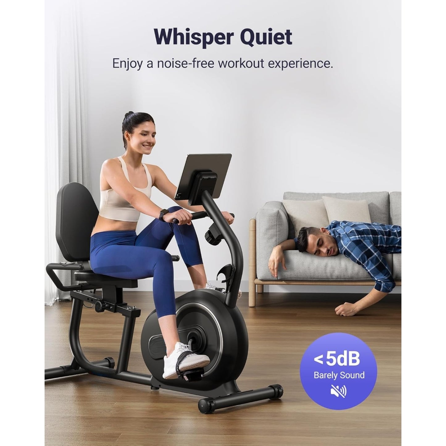 Exercise Bike for Home with Bluetooth App, LCD Display, Heart Rate Monitor & Magnetic Resistance