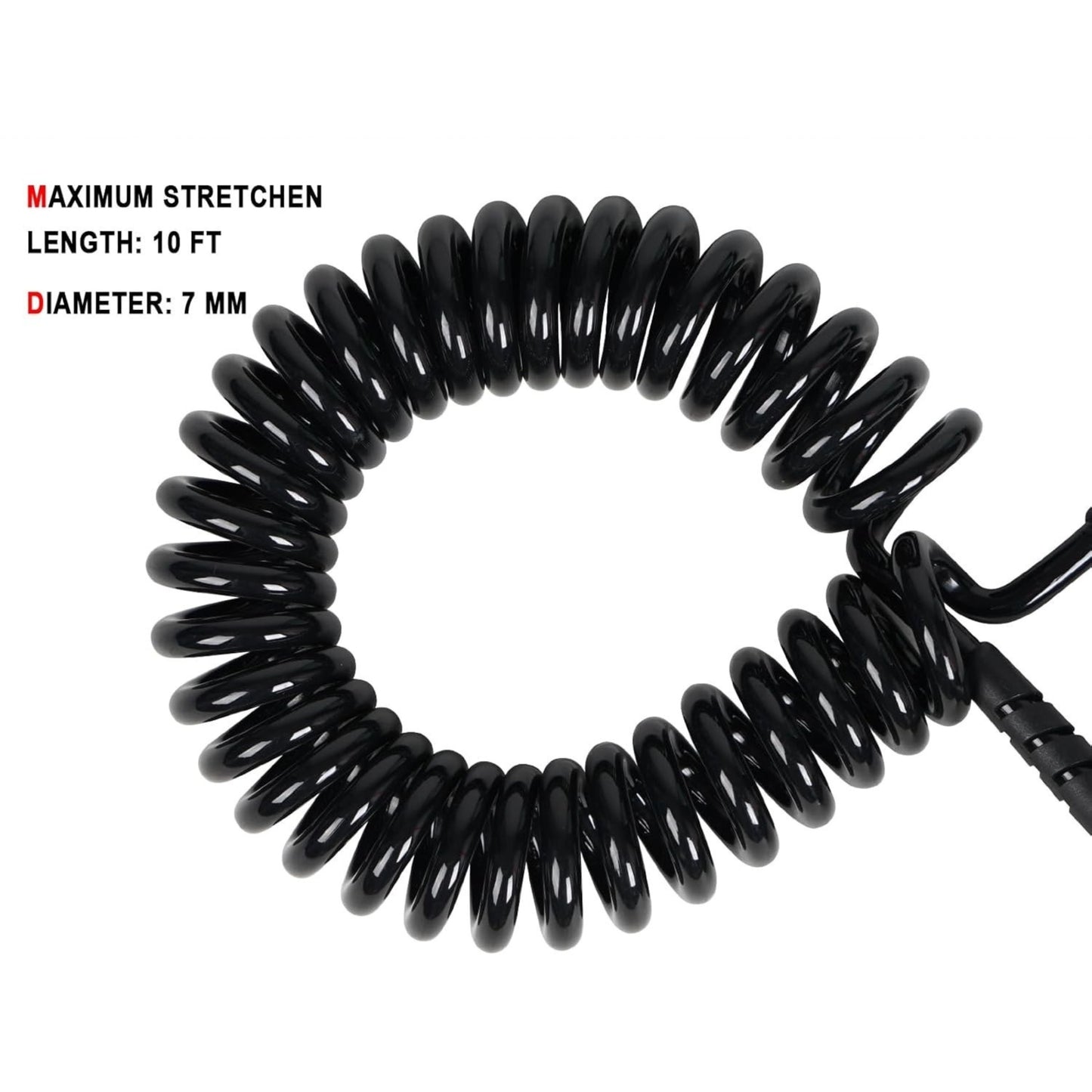 Coiled SUP Leash Premium Surfboard Leg Rope | Paddle Board Ankle Strap Wrist Surf Leash 10ft