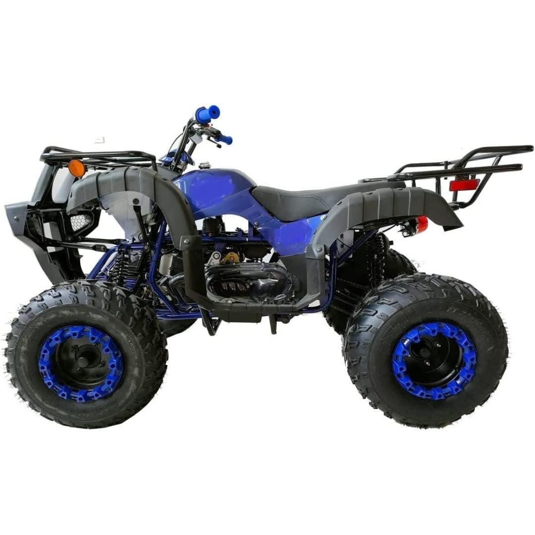 200cc Utility ATV Quad CT-200-1 with Automatic Transmission, Reverse, LED Lights & Big Wheels – Blue
