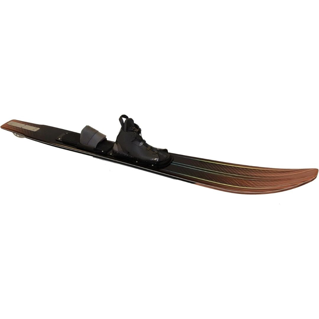 Waterski Swerve Lace-Adjustable Front Binding with Rear Toe Plate | Big Daddy 69" Adult Ski