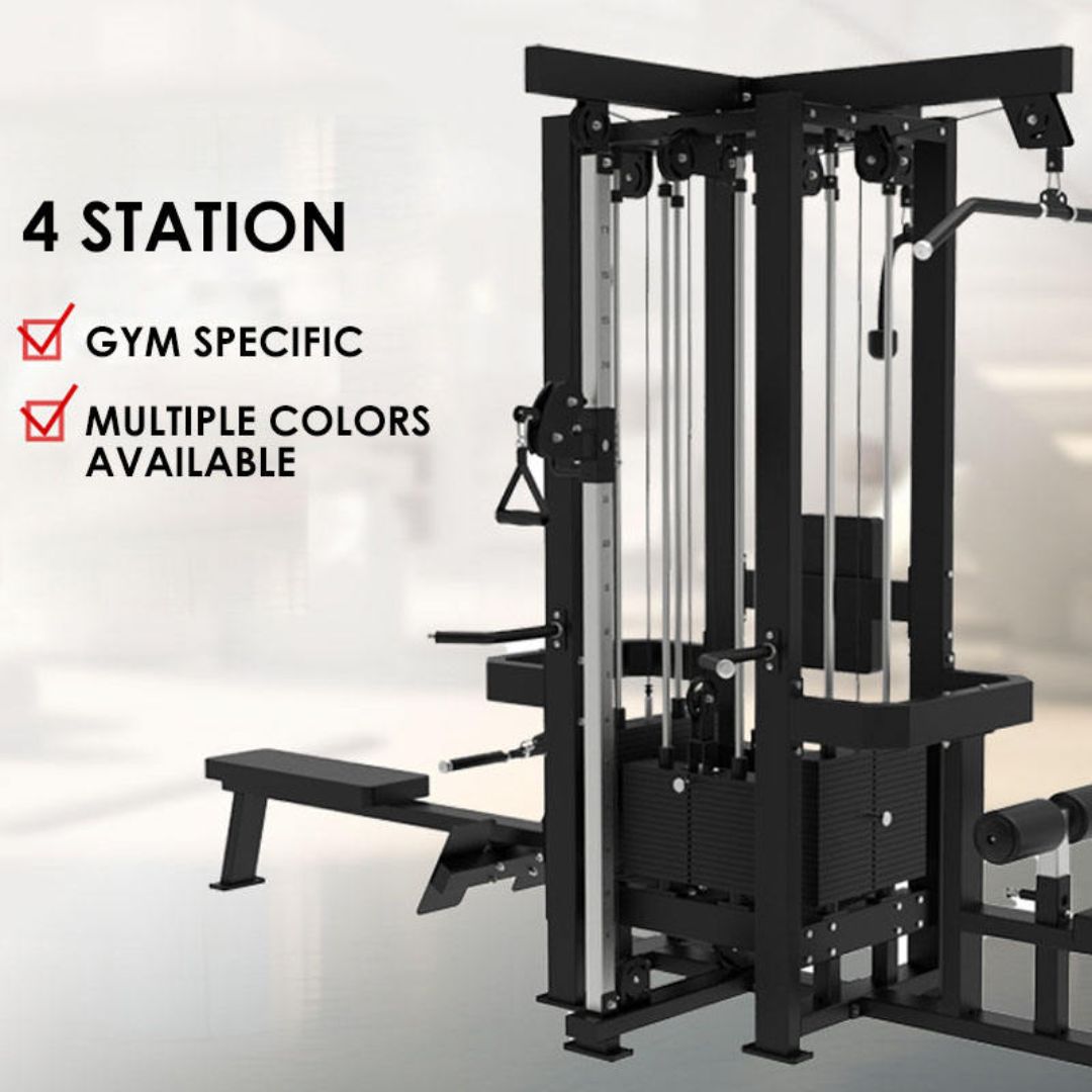 Wholesale Commercial 4 Station Multi Gym Cable Crossover & Smith Machine  Fitness Equipment