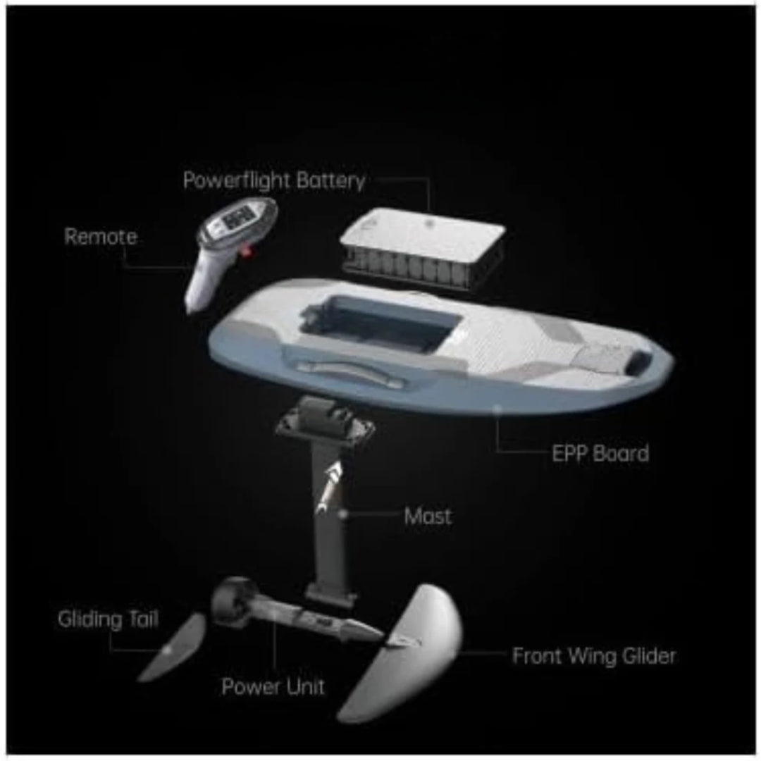 EVO PRO eFoil Electric Hydrofoil EPP Electric Surfboard with Standard Motor, Battery & Glider G1500 Wing