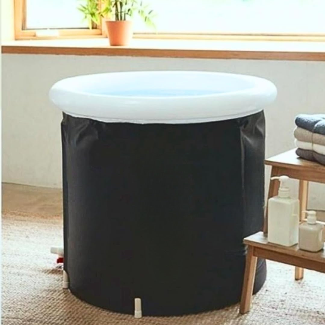 Cold Plunge Tub for Adults Large Foldable Ice Bath Tub, Portable Hot & Cold Therapy Bathtub, Leak-Proof, Insulated, Includes Carry Bag Ideal for Athletes & Home Use