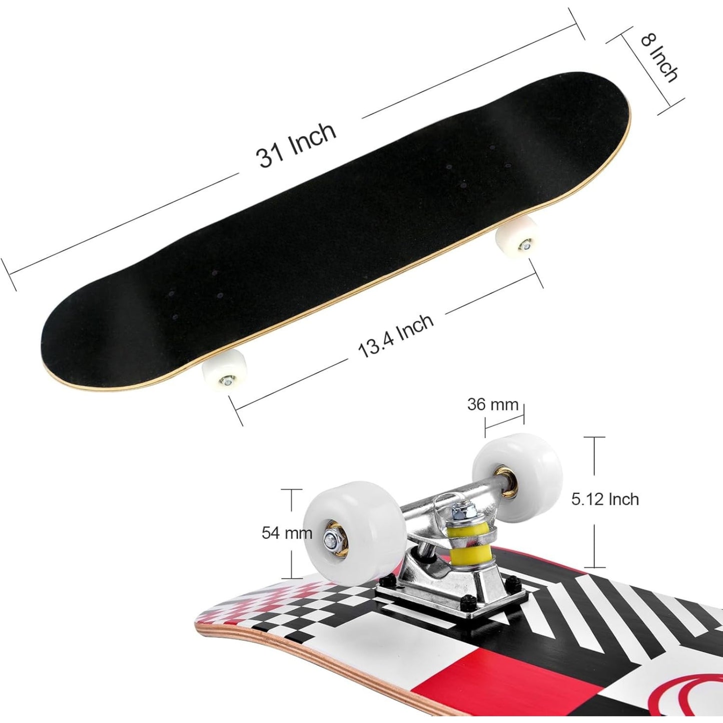31-standard-skateboard-with-pro-trucks-7-layer-maple-double-kick-concave-t-tool-included