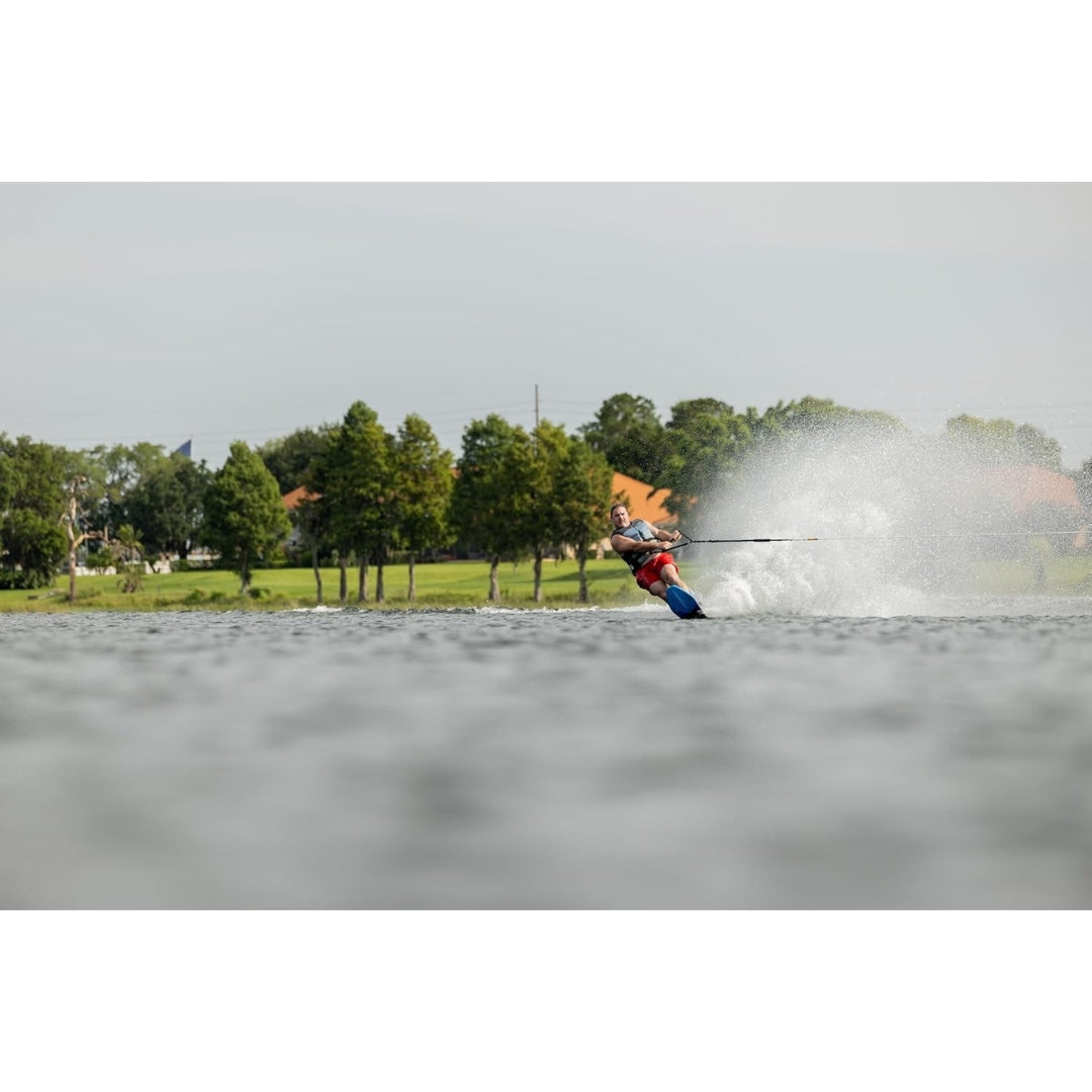 Waterski Swerve Lace-Adjustable Front Binding with Rear Toe Plate | Big Daddy 69" Adult Ski